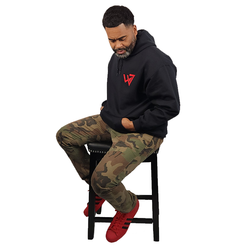 Impel Forward Hoodie Embroidered Logo - Black/Red